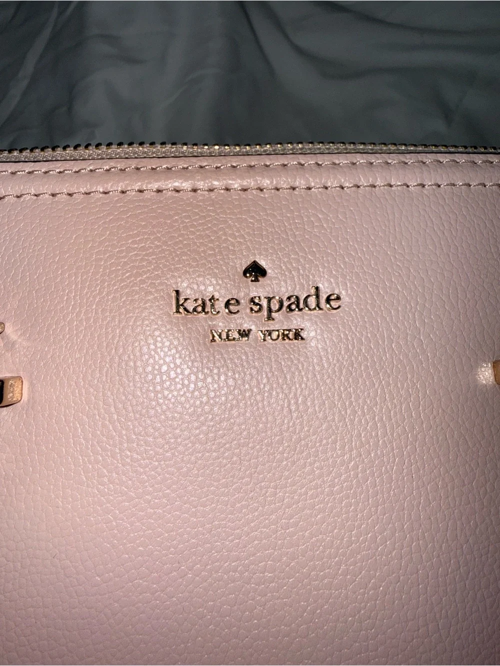 kate spade Blush Pink Pebbled Leather Satchel with Crossbody Strap